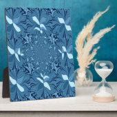 Prachtige verbazingwekkende iriserende blauwe cale fotoplaat (Zijkant)