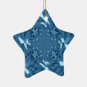 Prachtige verbazingwekkende iriserende blauwe cale keramisch ornament (Rechts)
