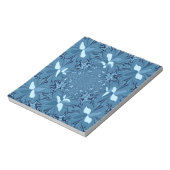 Prachtige verbazingwekkende iriserende blauwe cale notitieblok (Linkerzijde)