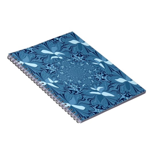 Prachtige verbazingwekkende iriserende blauwe cale notitieboek (Rechterzijde)