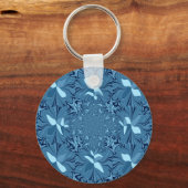 Prachtige verbazingwekkende iriserende blauwe cale sleutelhanger (Voorkant)