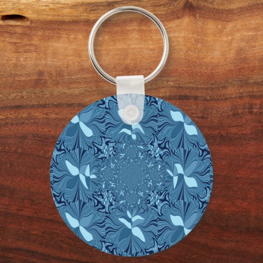 Prachtige verbazingwekkende iriserende blauwe cale sleutelhanger (Voorkant)