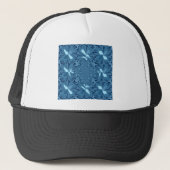 Prachtige verbazingwekkende iriserende blauwe cale trucker pet (Voorkant)
