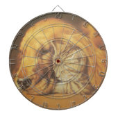 Prachtige verbazingwekkende kat en hond knuffelen dartbord (Voorkant)