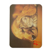 Prachtige verbazingwekkende kat en hond knuffelen  magneet (Verticaal)