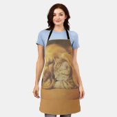 Prachtige verbazingwekkende kat en hond knuffelen  schort (Gedragen)