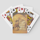 Prachtige verbazingwekkende kat en hond knuffelen  speelkaarten (Achterkant)