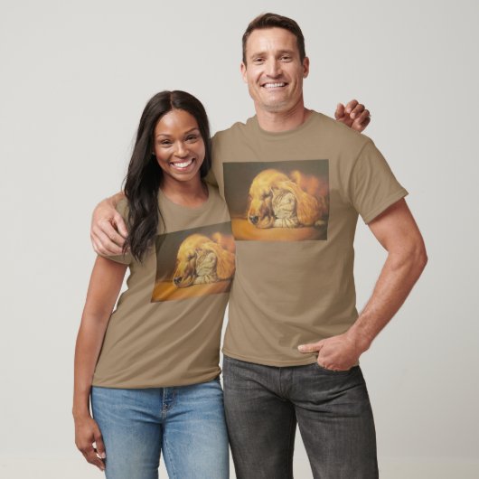 Prachtige verbazingwekkende kat en hond knuffelen  t-shirt (Unisex)