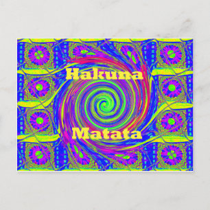 Prachtige verbazingwekkende kleurrijke werveling v briefkaart