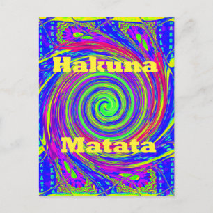 Prachtige verbazingwekkende kleurrijke werveling v briefkaart