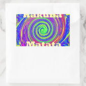 Prachtige verbazingwekkende kleurrijke werveling v rechthoekige sticker (Tas)