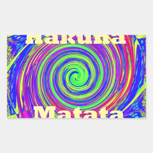 Prachtige verbazingwekkende kleurrijke werveling v rechthoekige sticker (Voorkant)