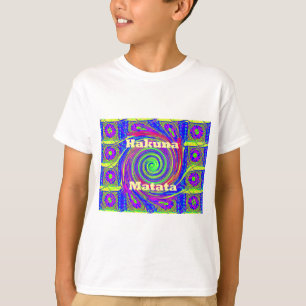 Prachtige verbazingwekkende kleurrijke werveling v t-shirt