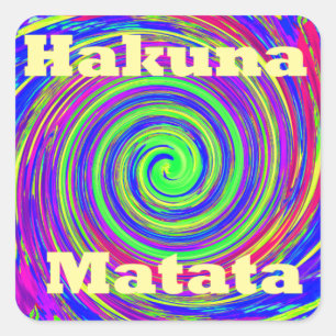 Prachtige verbazingwekkende kleurrijke werveling v vierkante sticker