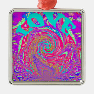 Prachtige Verbazingwekkende Liefde Werveltekst Kun Metalen Ornament