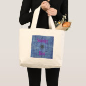 Prachtige verbazingwekkende moderne denim ontwerp: grote tote bag (Voorkant (product))