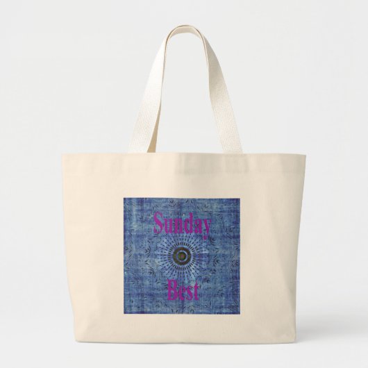 Prachtige verbazingwekkende moderne denim ontwerp: grote tote bag (Voorkant)