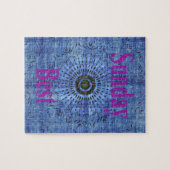 Prachtige verbazingwekkende moderne denim ontwerp: legpuzzel (Horizontaal)