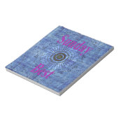 Prachtige verbazingwekkende moderne denim ontwerp: notitieblok (Linkerzijde)