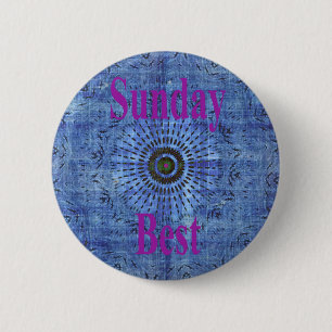 Prachtige verbazingwekkende moderne denim ontwerp: ronde button 5,7 cm