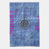 Prachtige verbazingwekkende moderne denim ontwerp: theedoek (Verticaal)