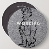 Prachtige Verbazingwekkende Potlood Schets: Overur Ronde Button 6,0 Cm (Voorkant /achterkant)