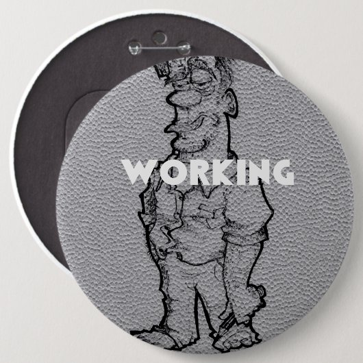 Prachtige Verbazingwekkende Potlood Schets: Overur Ronde Button 6,0 Cm (Voorkant /achterkant)