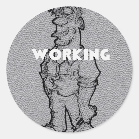 Prachtige Verbazingwekkende Potlood Schets: Overur Ronde Sticker (Voorkant)