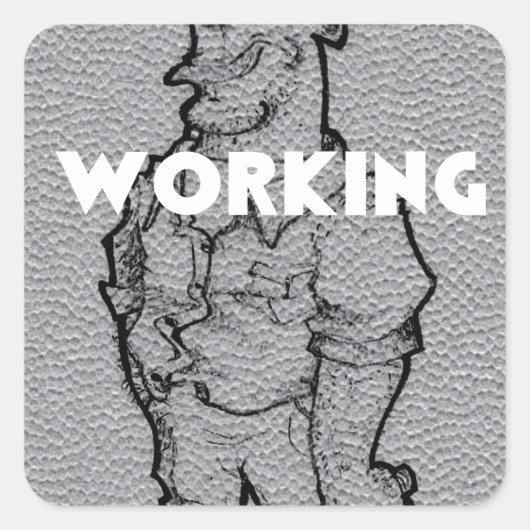 Prachtige Verbazingwekkende Potlood Schets: Overur Vierkante Sticker (Voorkant)