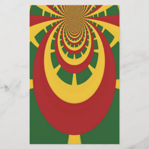 Prachtige Verbazingwekkende Rasta Kleuren Art Prin Briefpapier