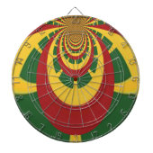 Prachtige Verbazingwekkende Rasta Kleuren Art Prin Dartbord (Voorkant)