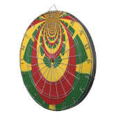 Prachtige Verbazingwekkende Rasta Kleuren Art Prin Dartbord (Voorkant Rechts)