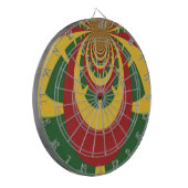 Prachtige Verbazingwekkende Rasta Kleuren Art Prin Dartbord (Voorkant Links)