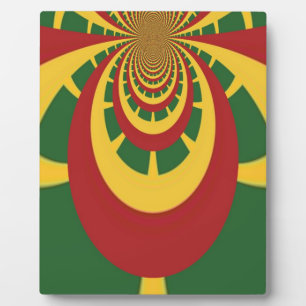 Prachtige Verbazingwekkende Rasta Kleuren Art Prin Fotoplaat