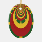 Prachtige Verbazingwekkende Rasta Kleuren Art Prin Keramisch Ornament (Voorkant)