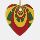 Prachtige Verbazingwekkende Rasta Kleuren Art Prin Keramisch Ornament (Rechts)