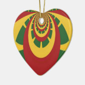 Prachtige Verbazingwekkende Rasta Kleuren Art Prin Keramisch Ornament (Links)
