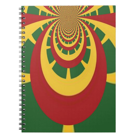 Prachtige Verbazingwekkende Rasta Kleuren Art Prin Notitieboek (Voorkant)
