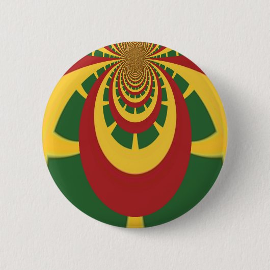 Prachtige Verbazingwekkende Rasta Kleuren Art Prin Ronde Button 5,7 Cm (Voorkant)