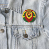 Prachtige Verbazingwekkende Rasta Kleuren Art Prin Ronde Button 5,7 Cm (In situ)