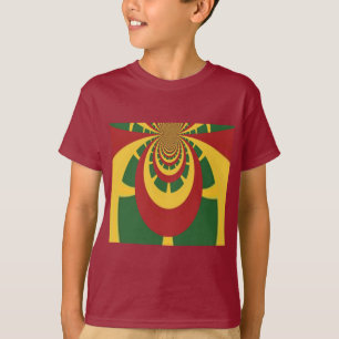 Prachtige Verbazingwekkende Rasta Kleuren Art Prin T-shirt