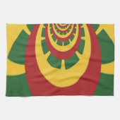 Prachtige Verbazingwekkende Rasta Kleuren Art Prin Theedoek (Horizontaal)