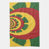 Prachtige Verbazingwekkende Rasta Kleuren Art Prin Theedoek (Verticaal)