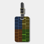 Prachtige verbazingwekkende regenboogkleur geometr bagagelabel (Voorkant verticaal)