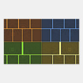 Prachtige verbazingwekkende regenboogkleur geometr rechthoekige sticker (Voorkant)