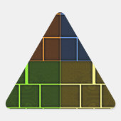 Prachtige verbazingwekkende regenboogkleur geometr sticker (Voorkant)