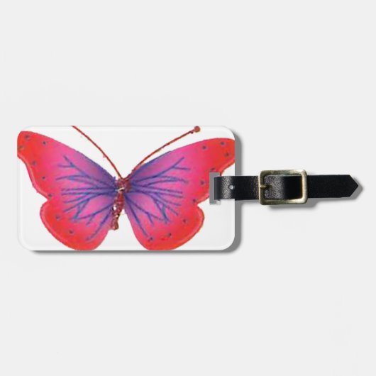 Prachtige Verbazingwekkende rode roze en paarse vl Bagagelabel (Voorkant horizontaal)