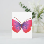 Prachtige Verbazingwekkende rode roze en paarse vl Briefkaart (Staand voorkant)