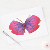 Prachtige Verbazingwekkende rode roze en paarse vl Ovale Sticker (Envelop)