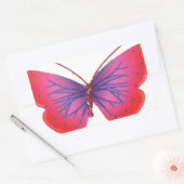 Prachtige Verbazingwekkende rode roze en paarse vl Rechthoekige Sticker (Envelop)